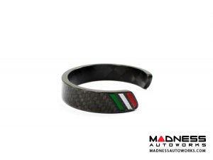 Carbon Fiber Bracelet - Italian Flag Racing Stripe Design Carbon Fiber Bracelet - Italian Flag Racing Stripe Design